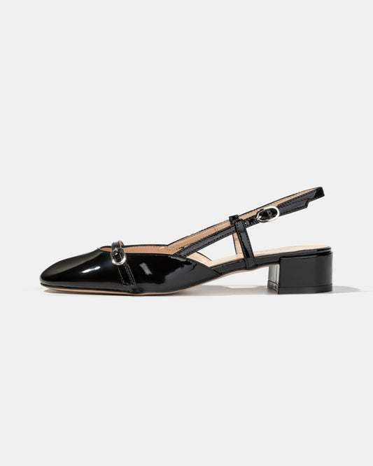 Slingback with block heel